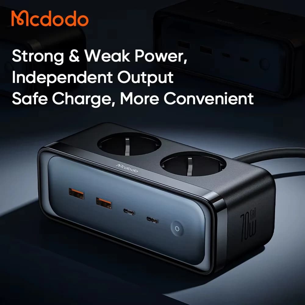 چندراهی برق و شارژر رومیزی مک دودو مدل Mcdodo CH-4610 — تصویر ۷