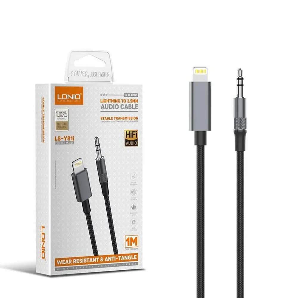 کابل انتقال صدا و AUX لایتنینگ الدینیو مدل LDNIO LS-Y81i