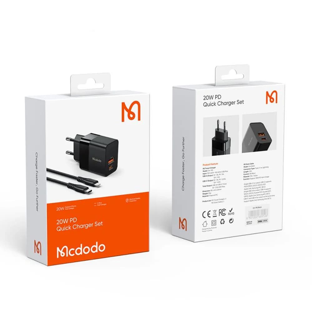 کابل و شارژر 20 وات مک دودو مدل Mcdodo CH-1952 — تصویر ۱۰