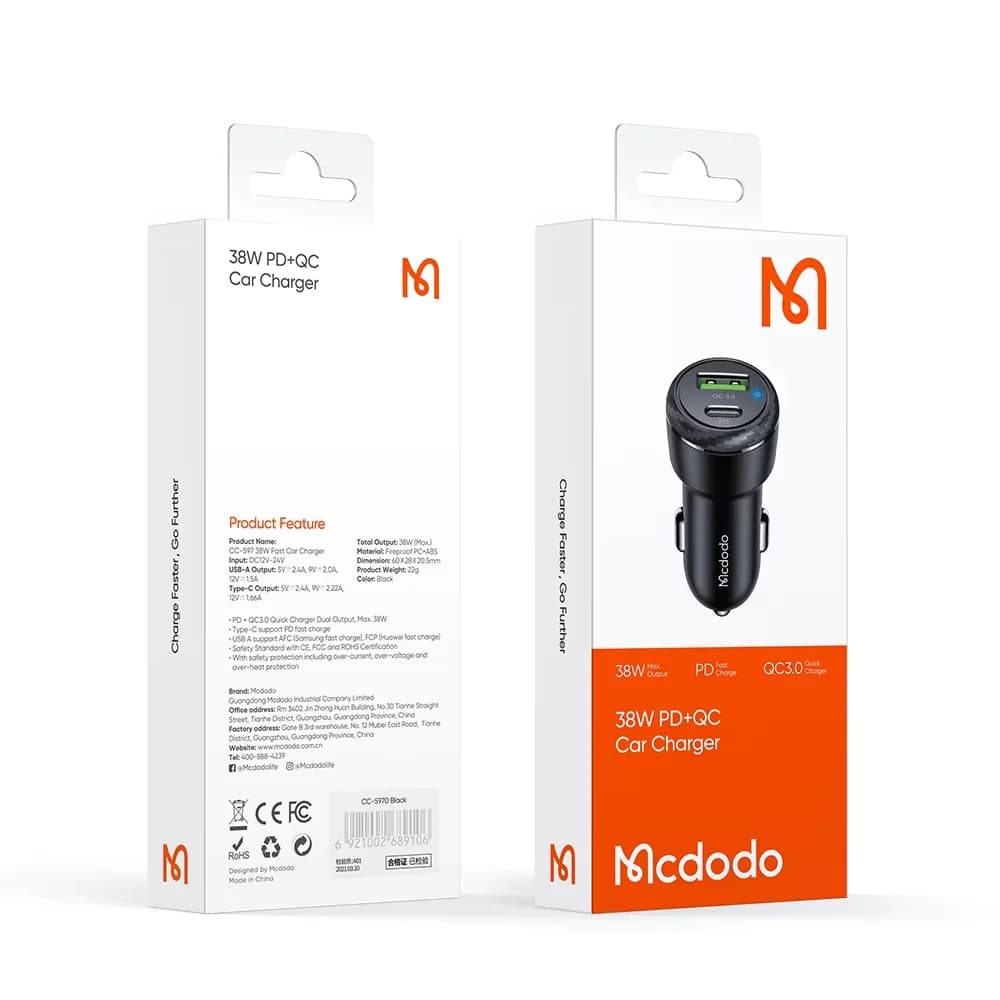 شارژر فندکی 38 وات مک دودو مدل Mcdodo CC-5970 — تصویر ۵