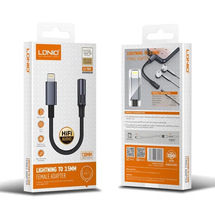 مبدل لایتنینگ به جک 3.5 الدینیو مدل LDNIO LS-Y80i — تصویر ۸