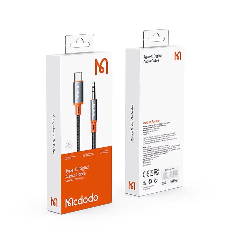 کابل صدا و AUX تایپ سی مک دودو مدل Mcdodo CA-0820 — تصویر ۴