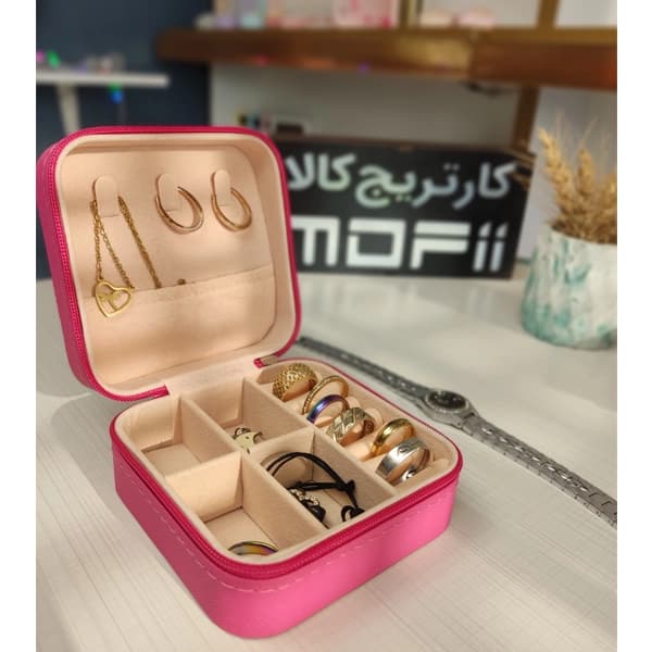 جعبه جواهرات مدل چرمی مسافرتی — تصویر ۷