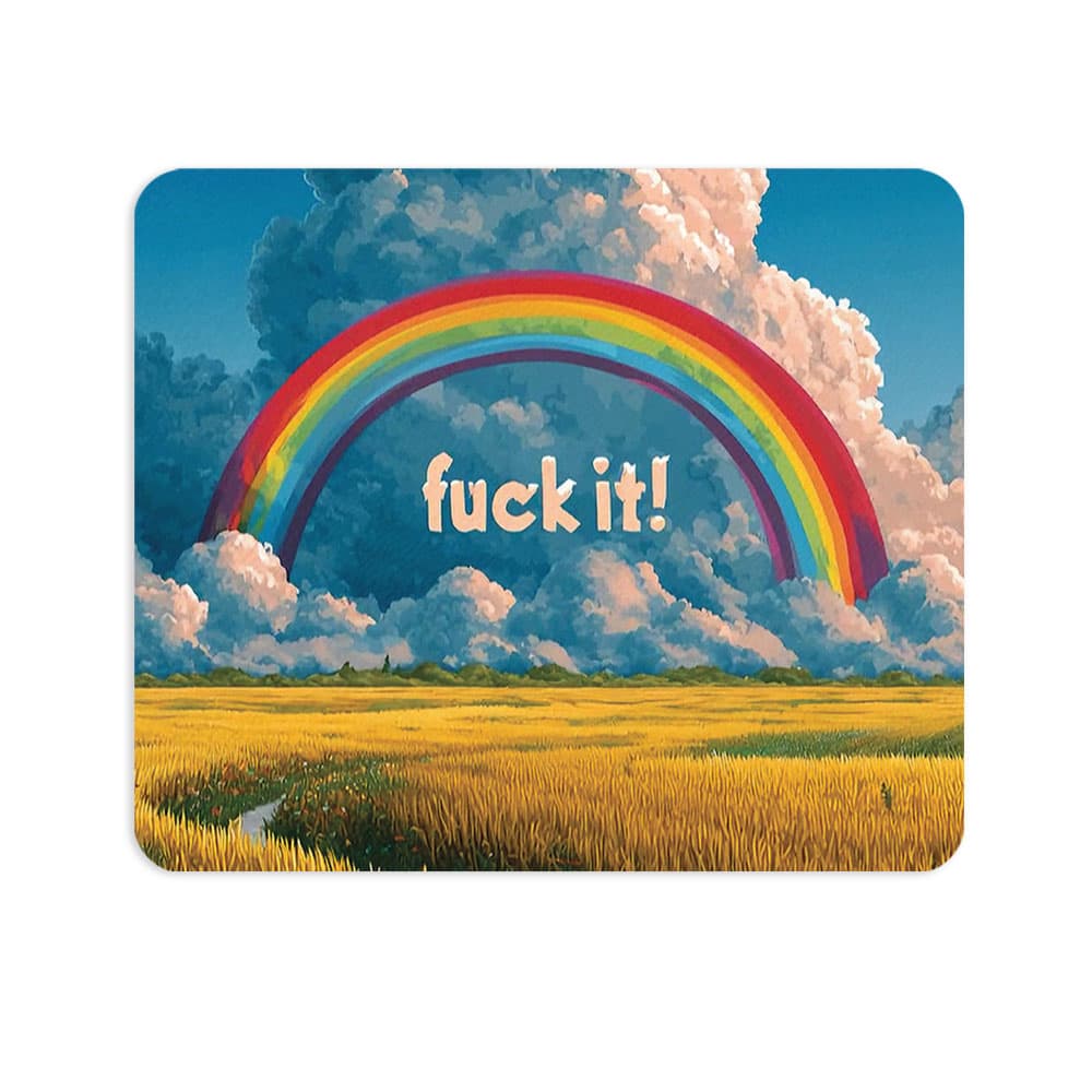 ماوس پد پیکد طرح رنگین کمون fuck it! کد PCD-MP1761