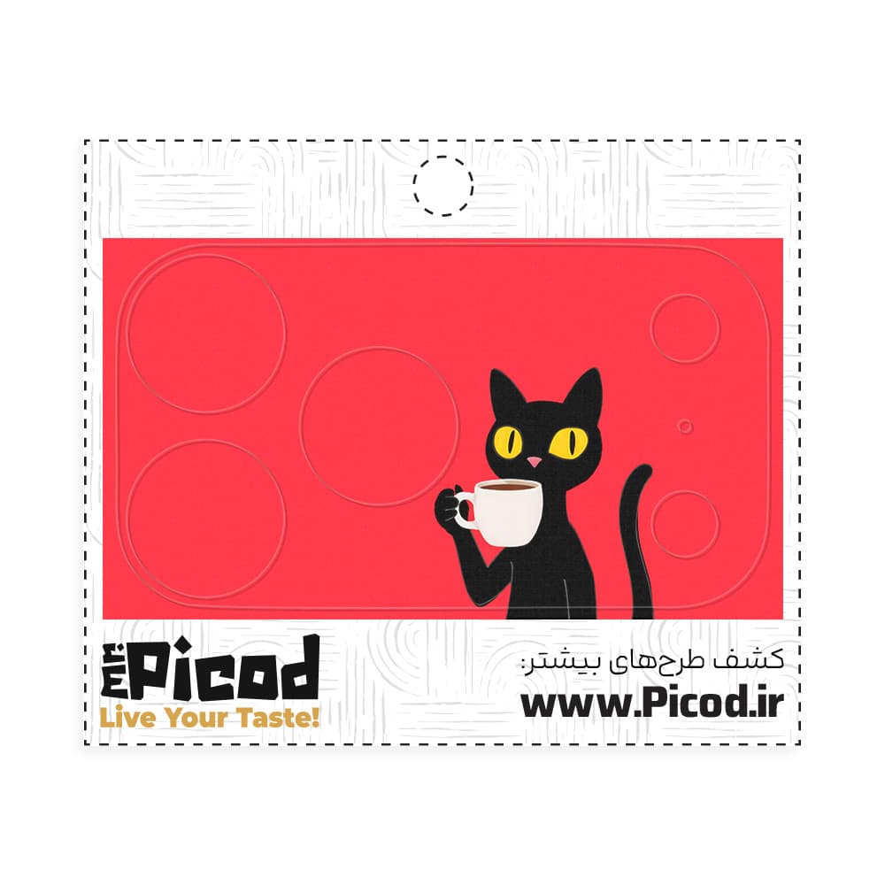اسکین محافظ لنز آیفون۱۷ طرح گربه سیاه کد PCD-CS1032 — تصویر ۸