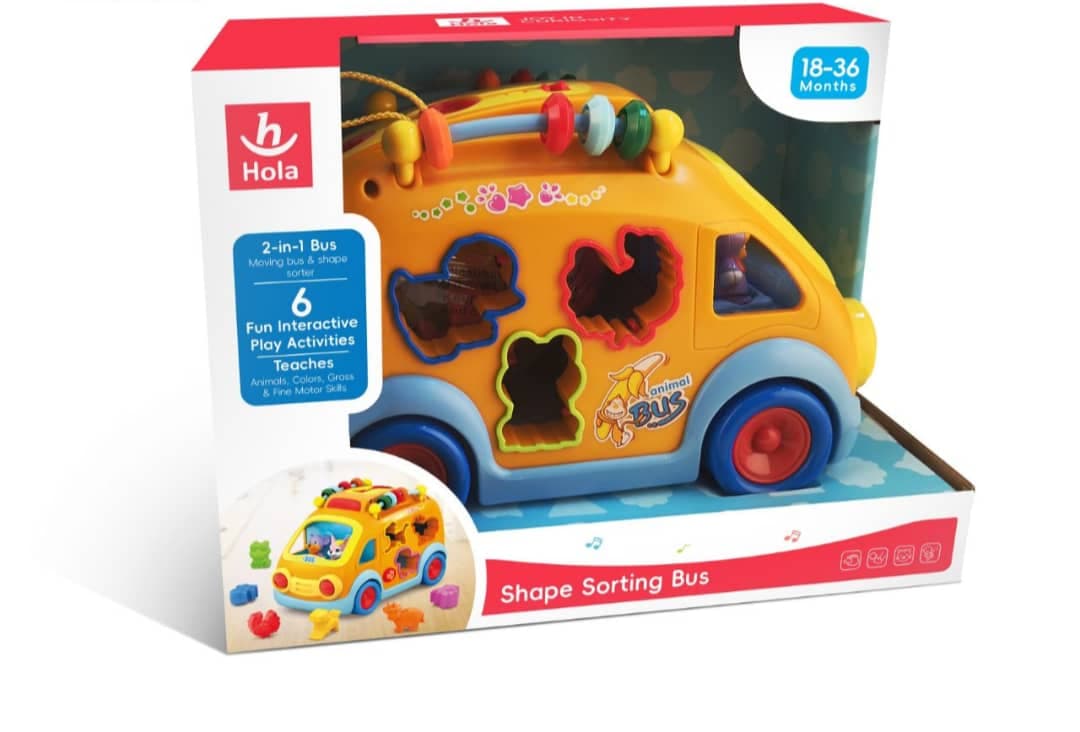 اتوبوس لگویی موزیکال هولی تویز Huile Toys کد 988