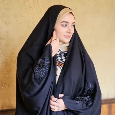چادر جواهردوزی مدل شعله مدل عربی جده - بازار آرمان