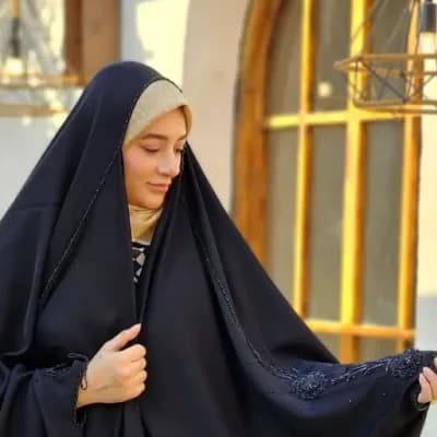 چادر عربی با جنس قطری اصل مدل دوگل شاخه‌ای - بازار آرمان — تصویر ۲