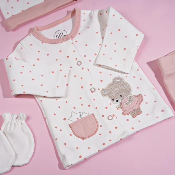 ست 13 تکه بیمارستانی نیلی Nili طرح خرس کوچولو — تصویر ۲