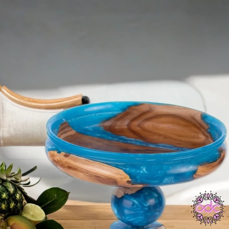 ظرف میوه خوری چوب و رزین پایه دار — تصویر ۸