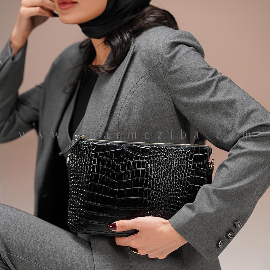 کیف دوشی چرم زنانه CODE:472/4 — تصویر ۵