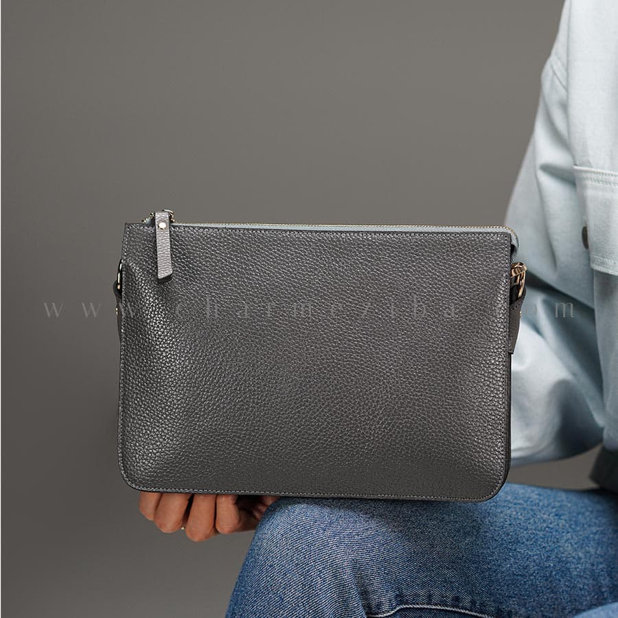 کیف دوشی چرم زنانه CODE:472/4 — تصویر ۳