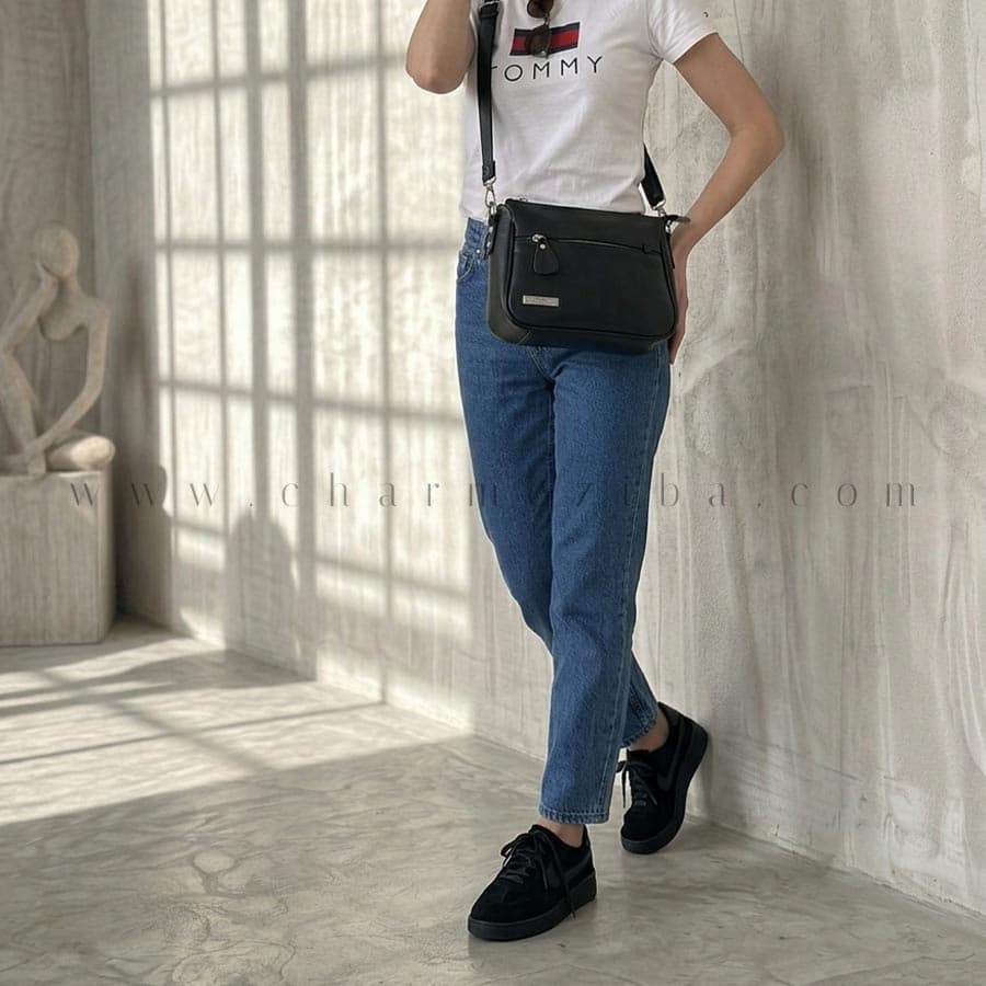 کیف دوشی چرم زنانه CODE:324/2 — تصویر ۸