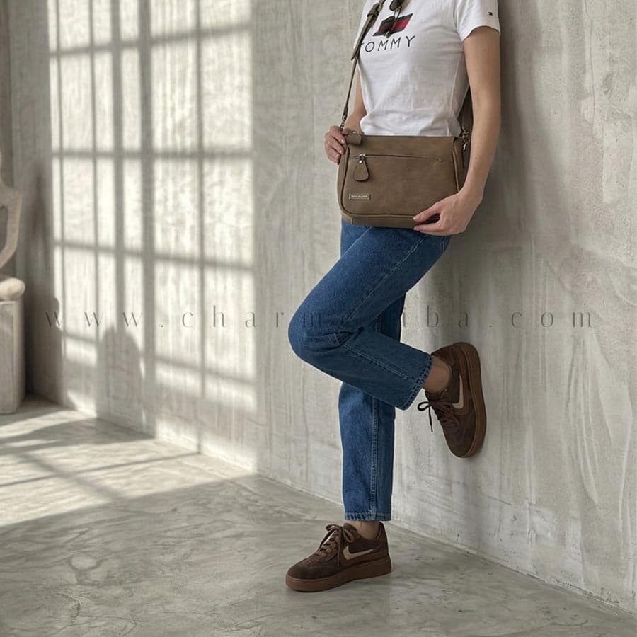 کیف دوشی چرم زنانه CODE:324/2 — تصویر ۶