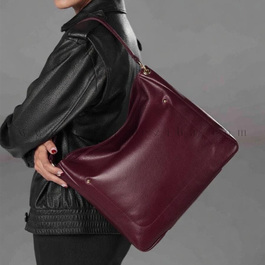 کیف دستی چرم زنانه CODE:483/2 — تصویر ۹