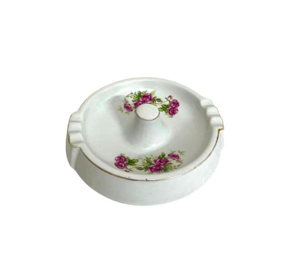 زیر سیگاری گل سرخی قدیمی — تصویر ۶