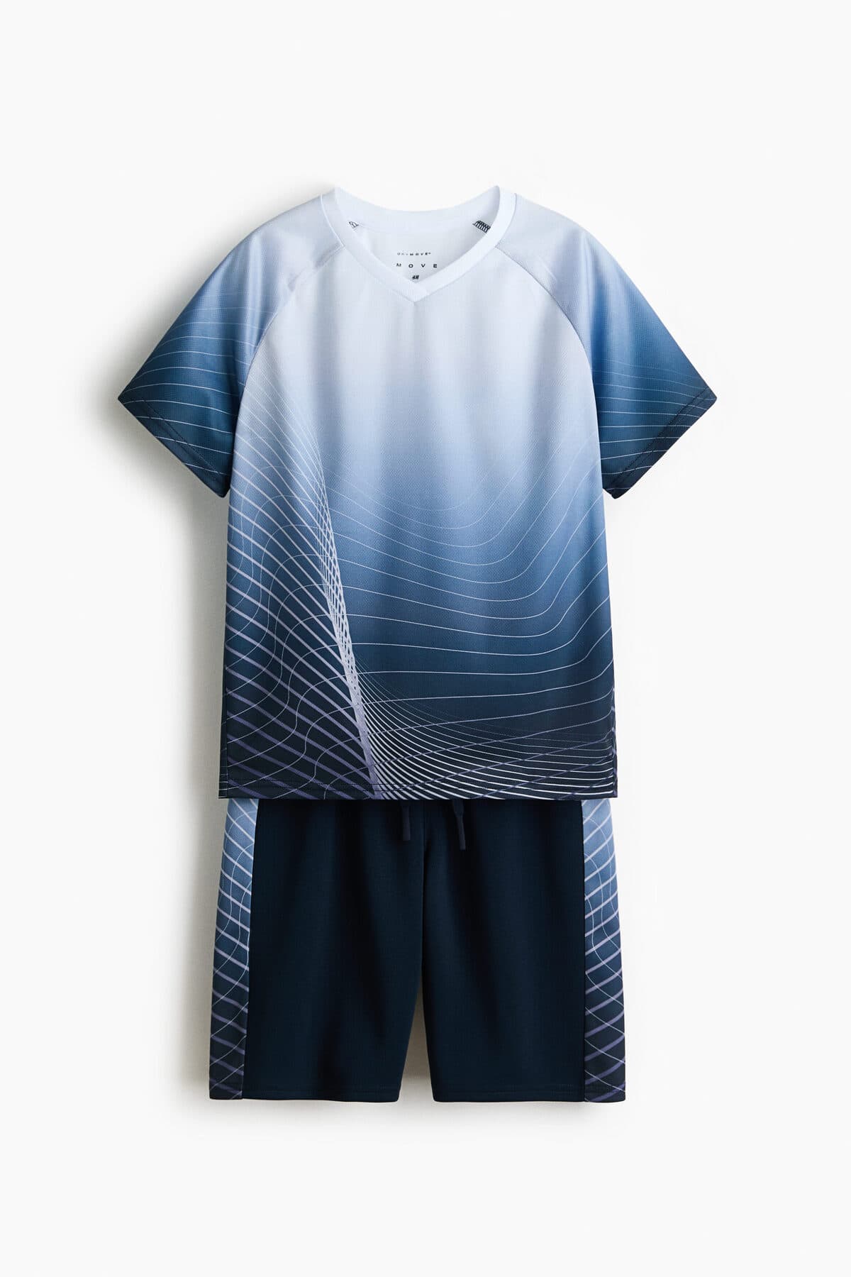 تی شرت اچ اند ام پسرانه پلی استر آبی سرمه ای اسپرت | H&M 1318105 CN — تصویر ۱۲