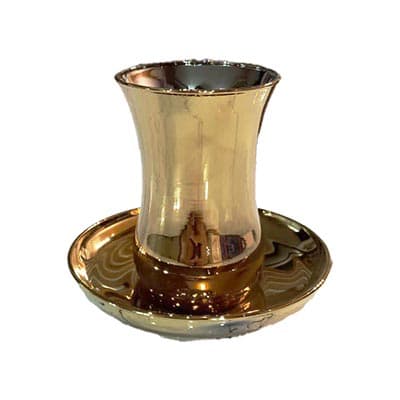 استکان نعلبکی کمر باریک طلایی (ست ۶ عددی) — تصویر ۵