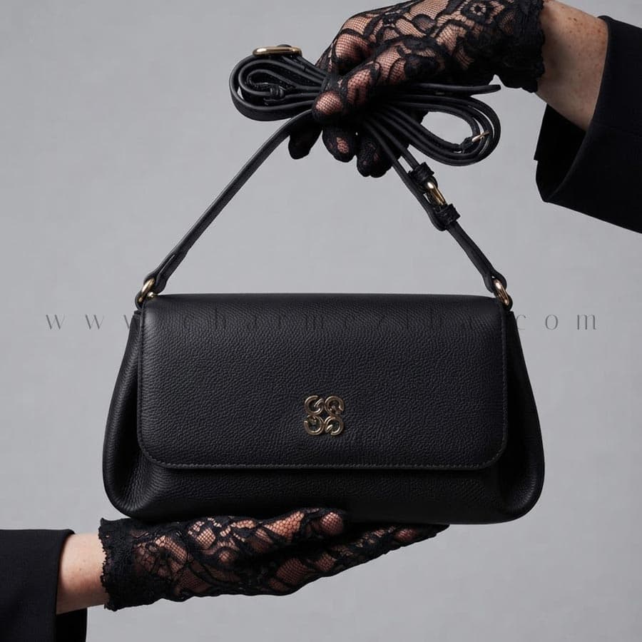 کیف دوشی چرم زنانه CODE:494/2 — تصویر ۷
