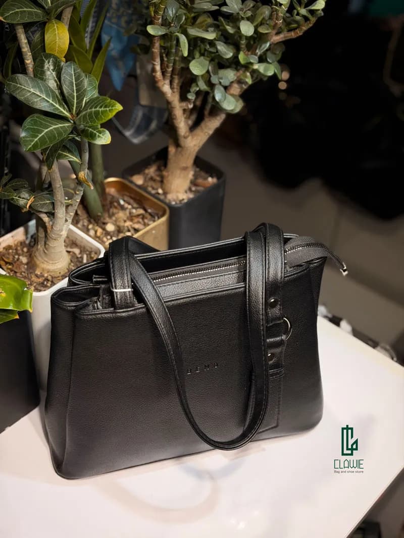 کیف زنانه.دخترانه : چرمی دوشی مشکی — تصویر ۷