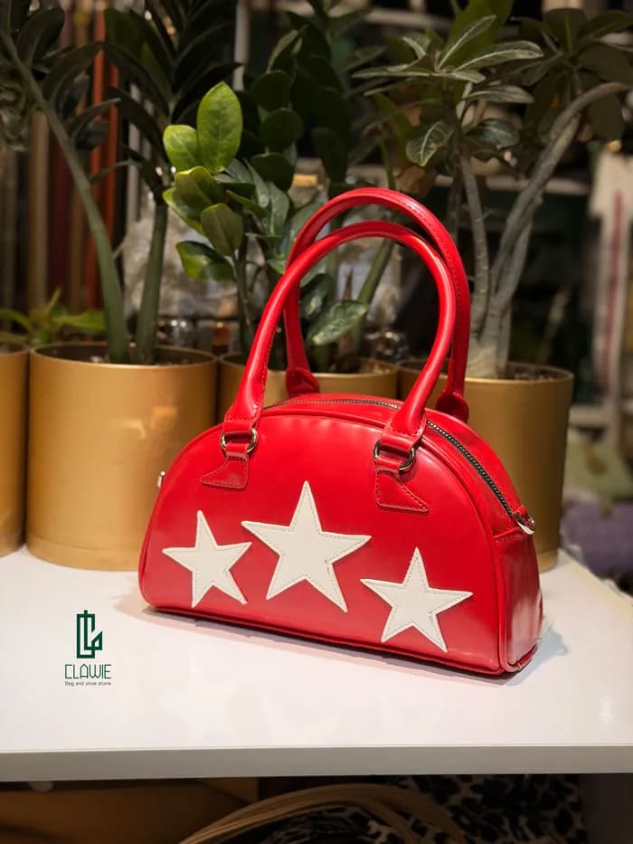 کیف زنانه.دخترانه : چرمی قرمز لاکچری — تصویر ۸