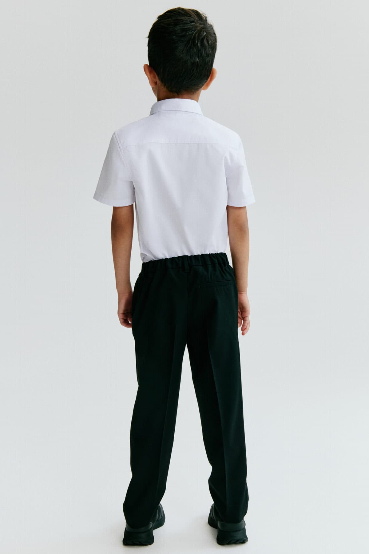 پیراهن اچ اند ام پسرانه پنبه ای سفید راسته Regular/رگولار Classical/کلاسیک | H&M 1237014 BD — تصویر ۳