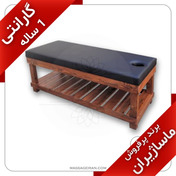 تخت ماساژ ثابت چوبی با تشک دوبل مدل M721⭐(پرفروش ترین 2024) برند ماساژیران — تصویر ۹
