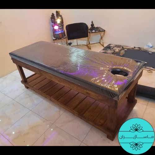 تخت ماساژ ثابت چوبی با تشک دوبل مدل M721⭐(پرفروش ترین 2024) برند ماساژیران — تصویر ۴