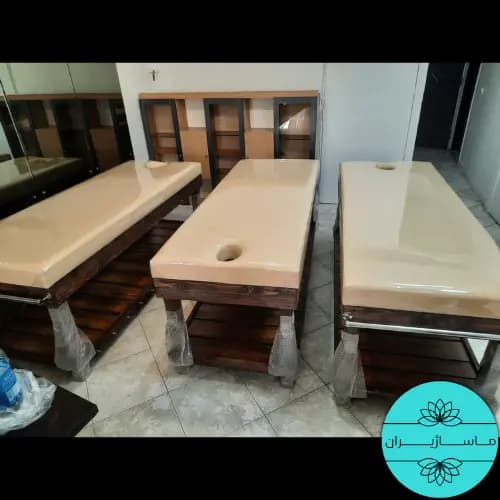 تخت ماساژ ثابت چوبی با تشک دوبل مدل M721⭐(پرفروش ترین 2024) برند ماساژیران — تصویر ۵