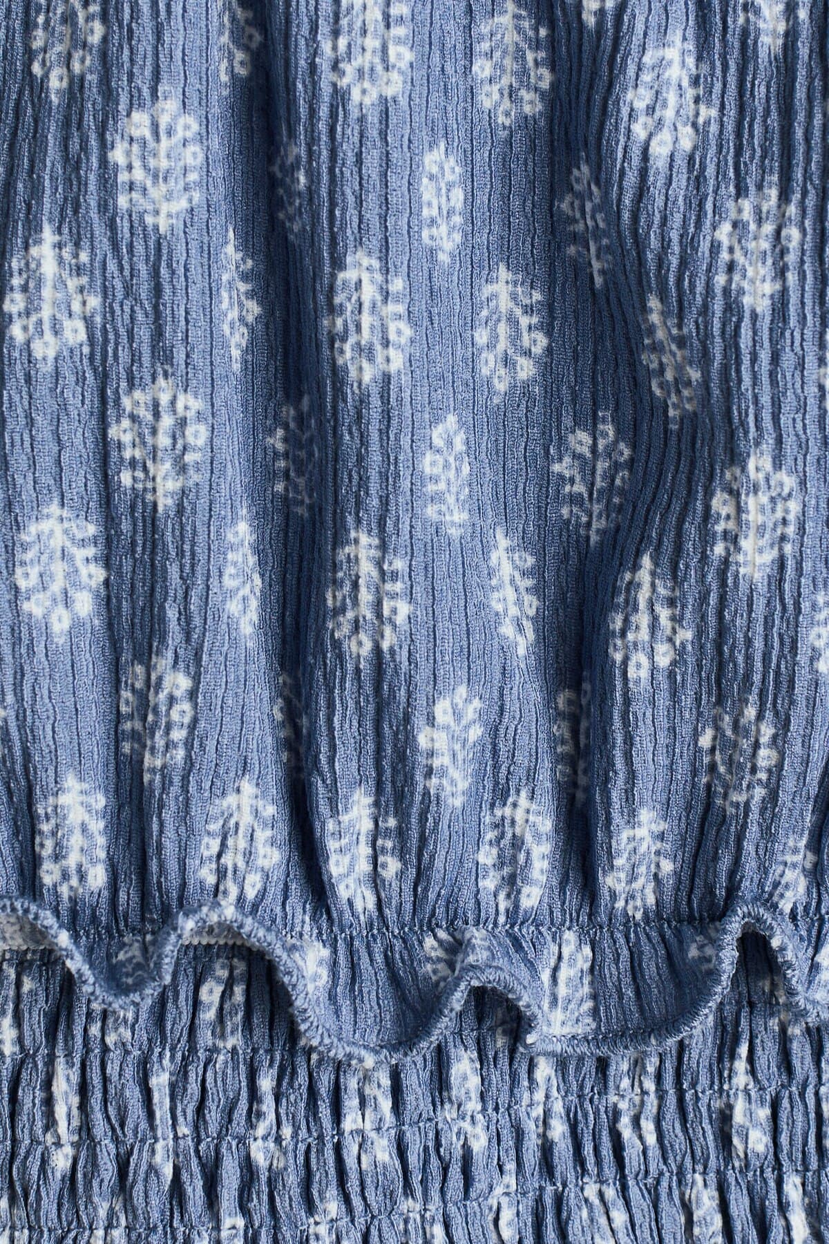 تی شرت اچ اند ام دخترانه آبی گلدار Regular/رگولار | H&M 1342603 TR — تصویر ۲