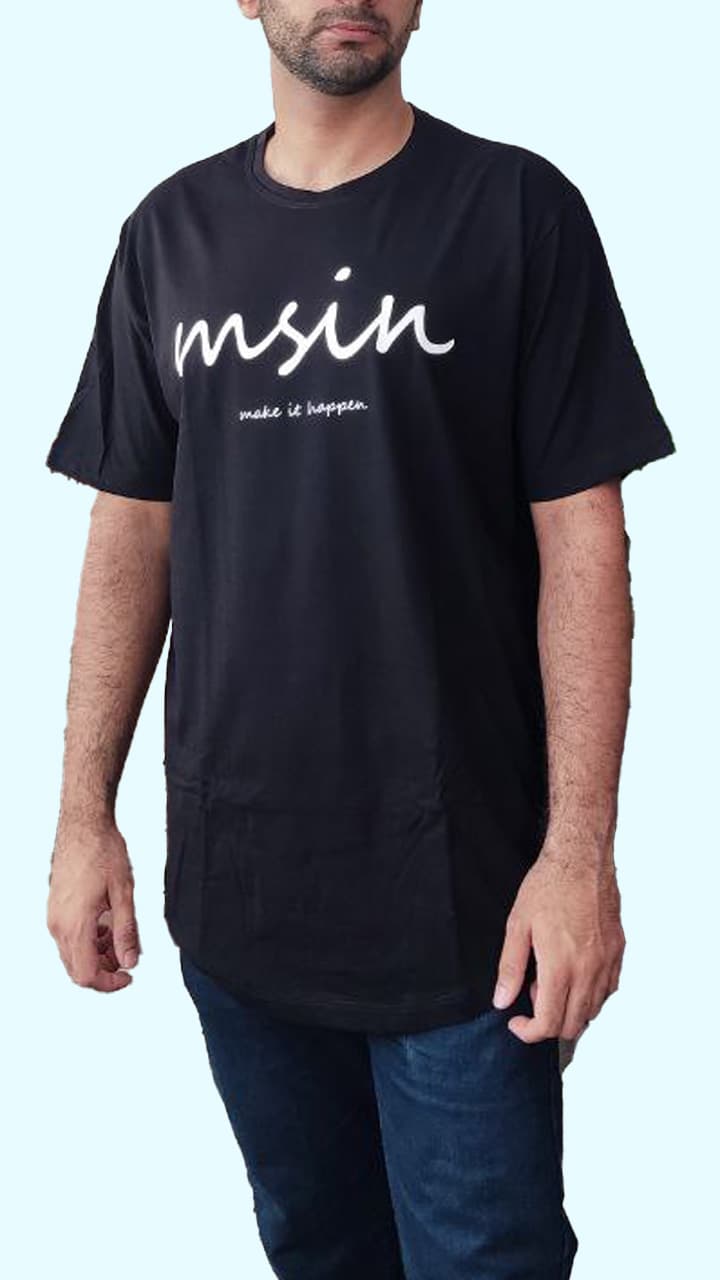 تیشرت لانگ طرح مسین MSIN — تصویر ۶