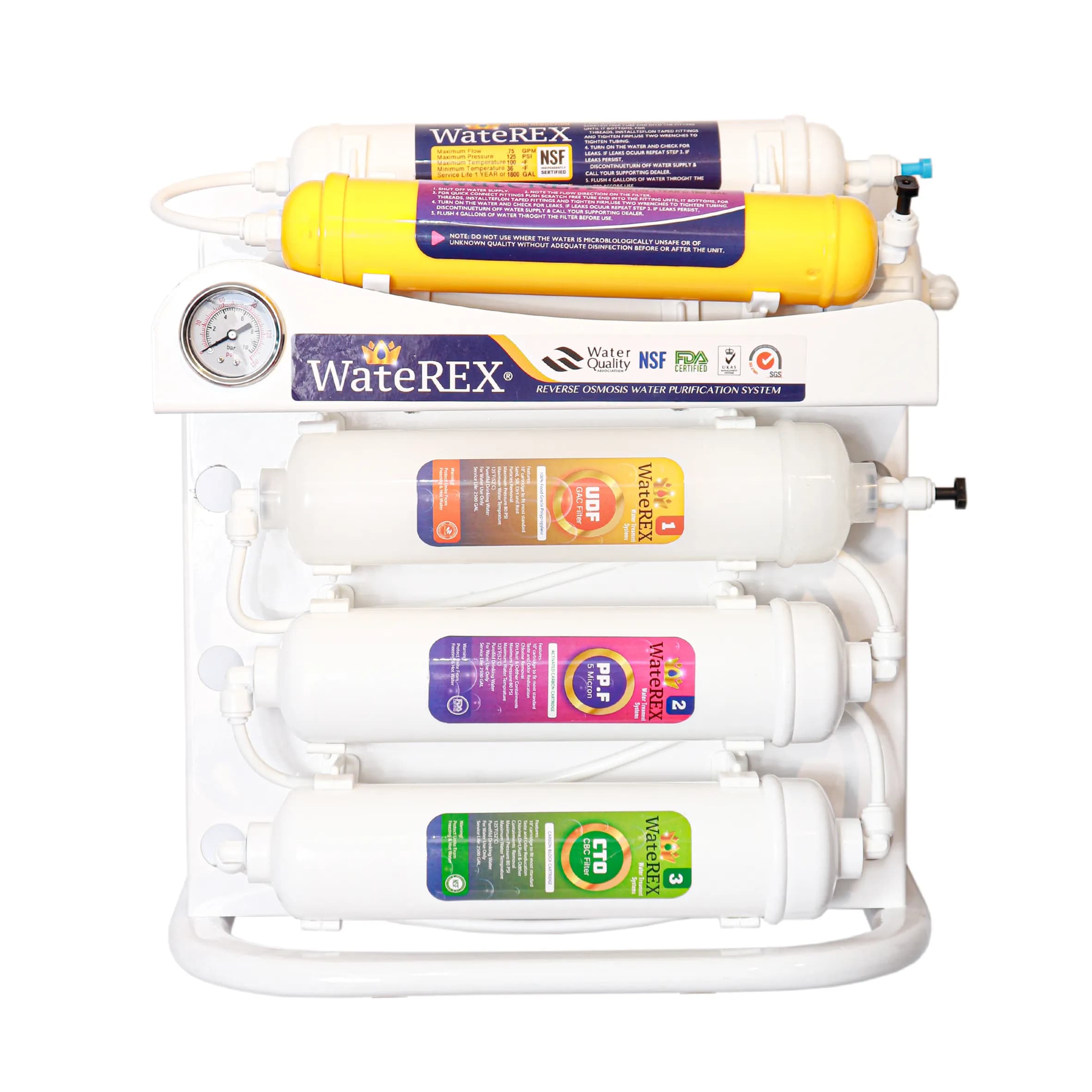دستگاه تصفیه آب 6 مرحله اینلاین تایوانی واتریکس RO-6 -WateREX