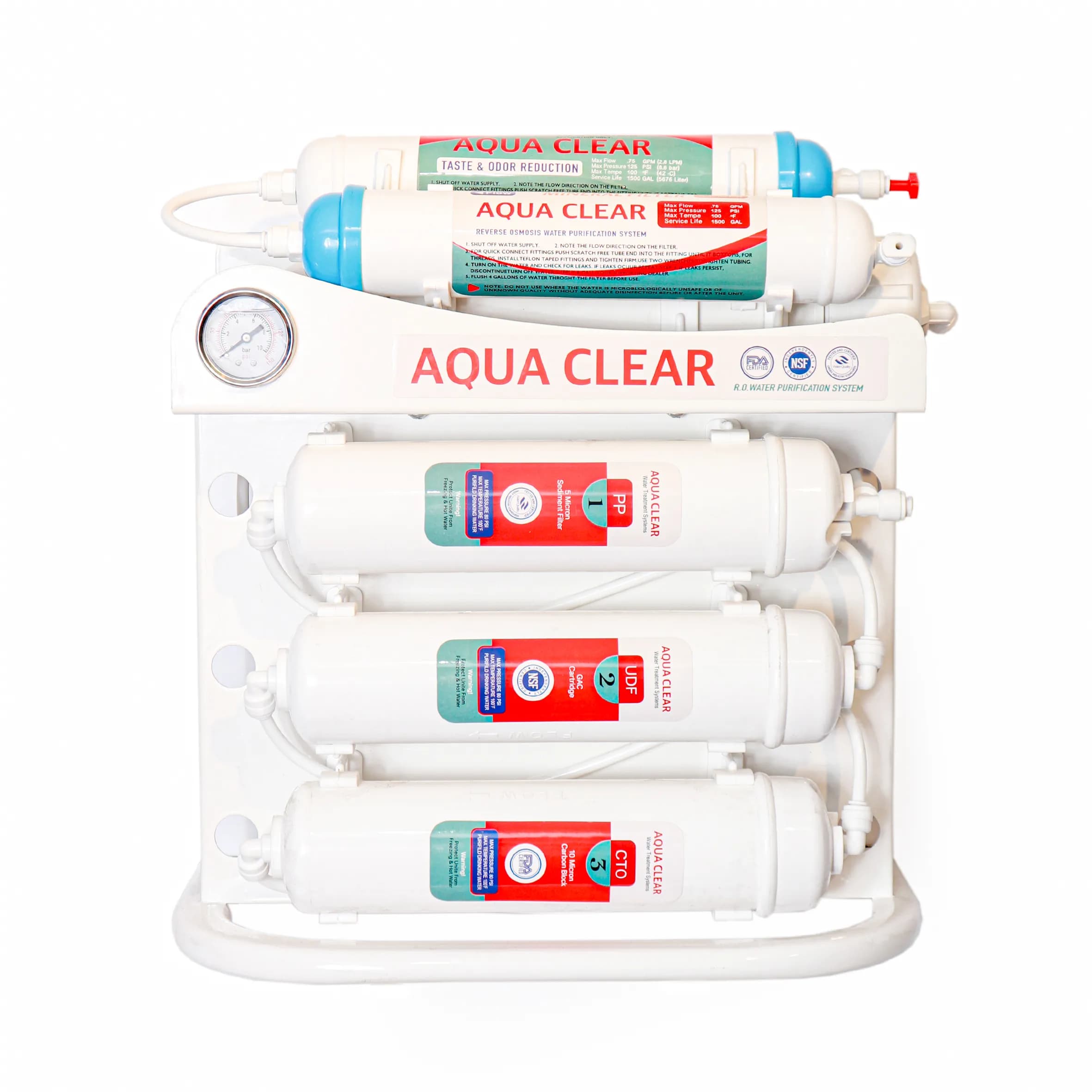 دستگاه تصفیه آب 6 مرحله اینلاین تایوانی آکوا کلر RO-6 -AQUA CLEAR