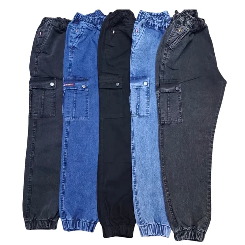 شلوار لی ۶جیب مردانه سایز بزرگ (3XL-5XL) با پارچه آرتا کش — تصویر ۲