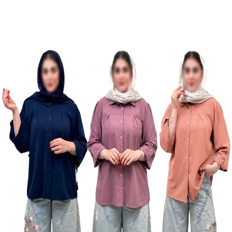 شومیز زنانه آستین پاکتی (فری سایز ۳۸ تا ۴۶)