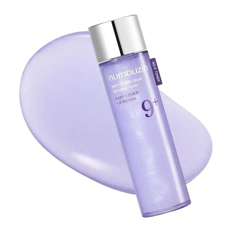 تونر پپتاید PDRN و +NAD شماره 9 نامبوزین درخشان تقویت کننده و ضد چروک Numbuzin No.9 NAD+ PDRN Glow Boosting Toner — تصویر ۷