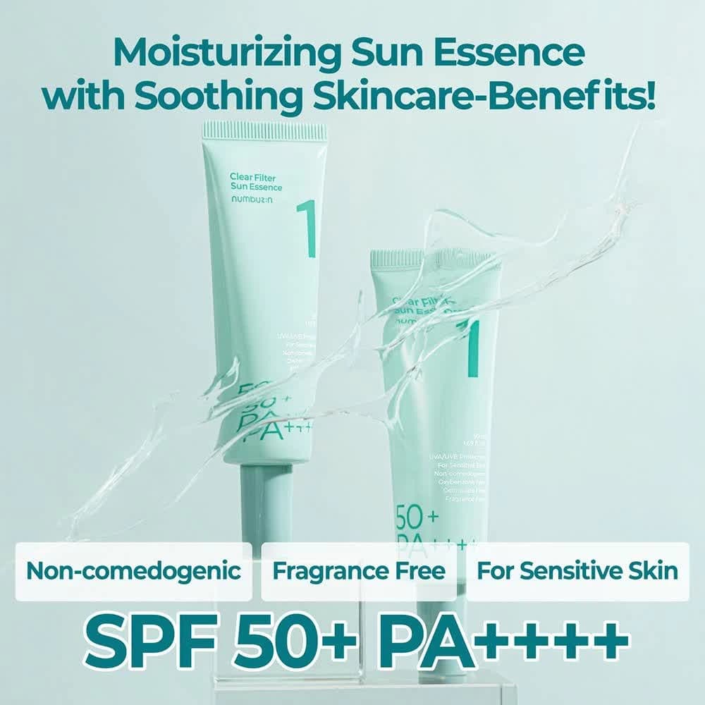 ضدآفتاب اسنس تسکین دهنده و روشن کننده نامبوزین SPF50 — تصویر ۵