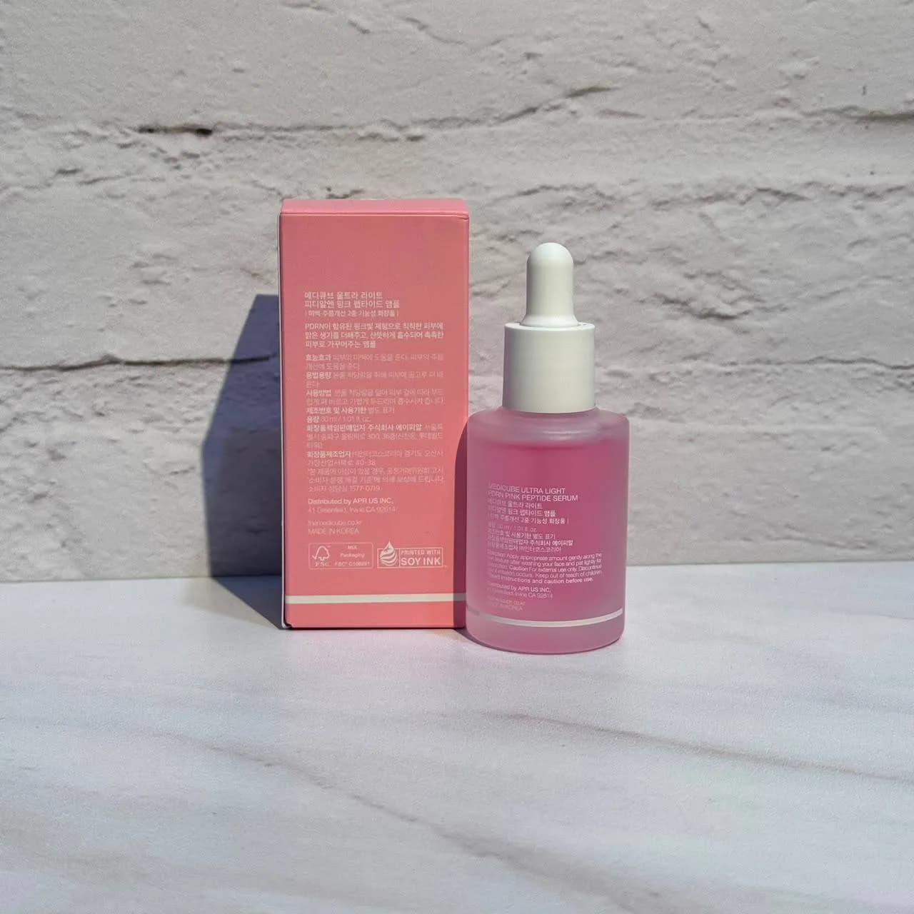سرم فوق سبک PDRN و پپتاید صورتی مدی کیوب 30 میل Medicube Ultra Light PDRN Pink Peptide Serum — تصویر ۴