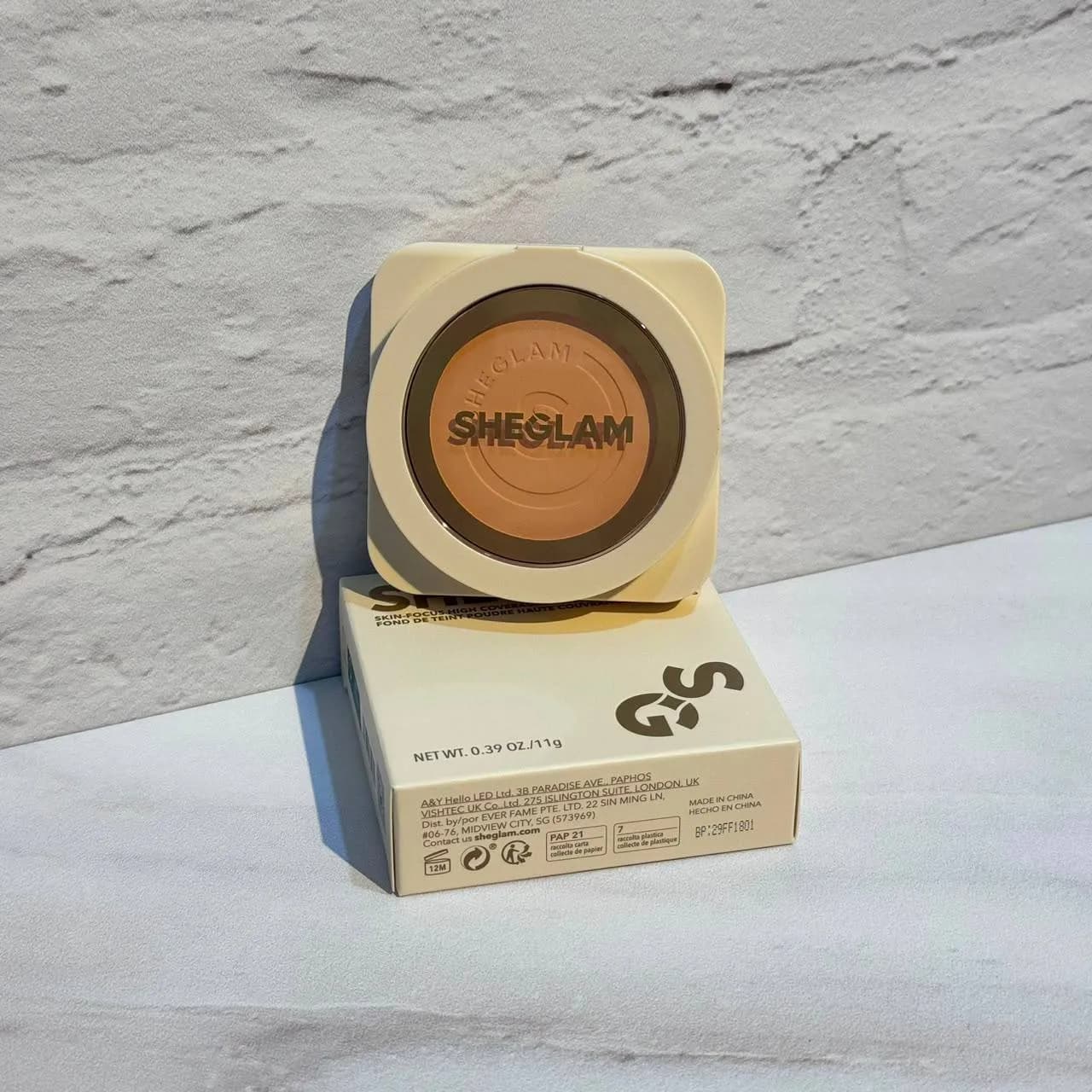 پنکک کرم پودری شیگلم ۱۱ گرم Sheglam Skin-Focus High Coverage Powder Foundation