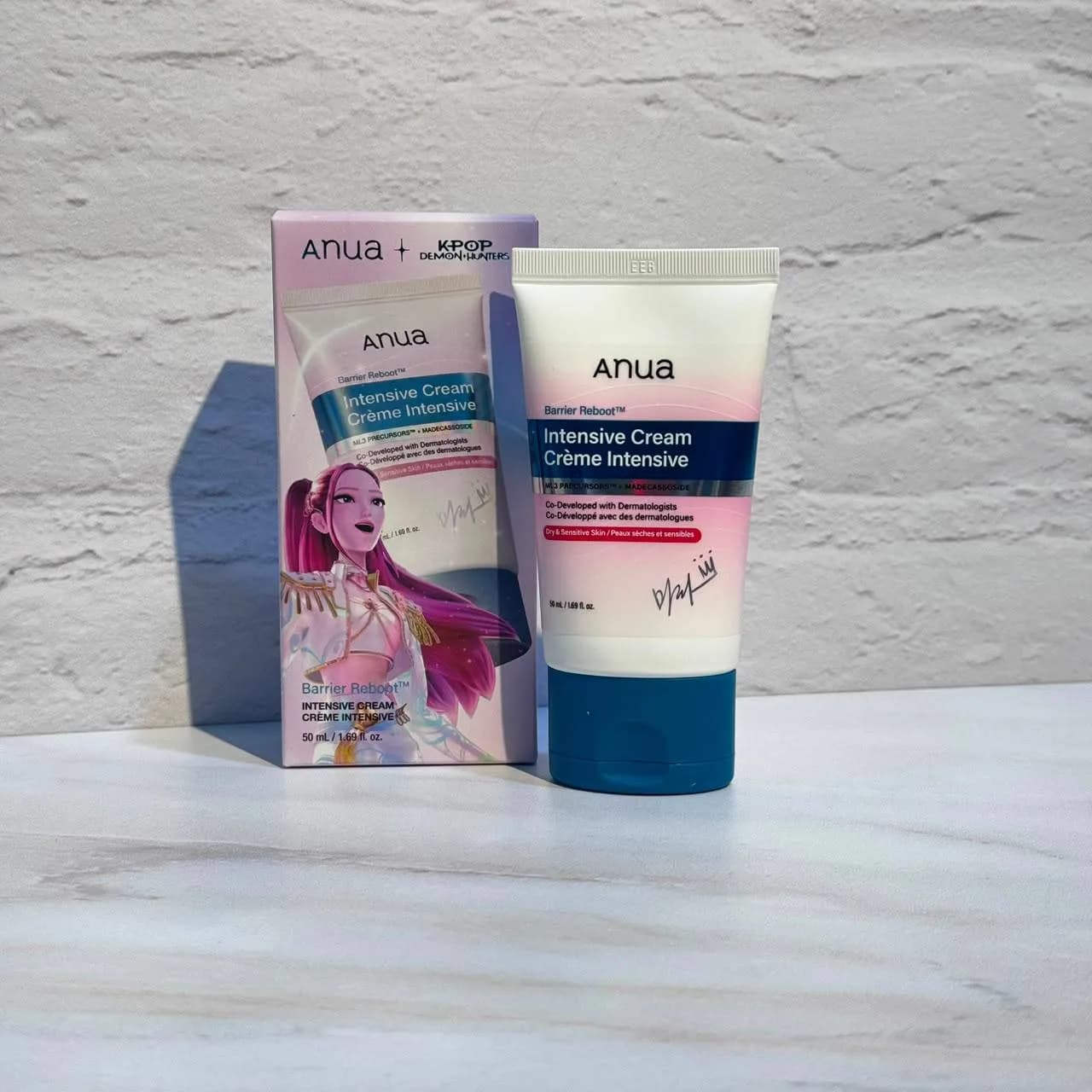 کرم آبرسان و ترمیم کننده سراماید آنوا مناسب پوست خشک و حساس ۵۰ میل Anua Kpop Demon Hunter Barrier Intensive Cream