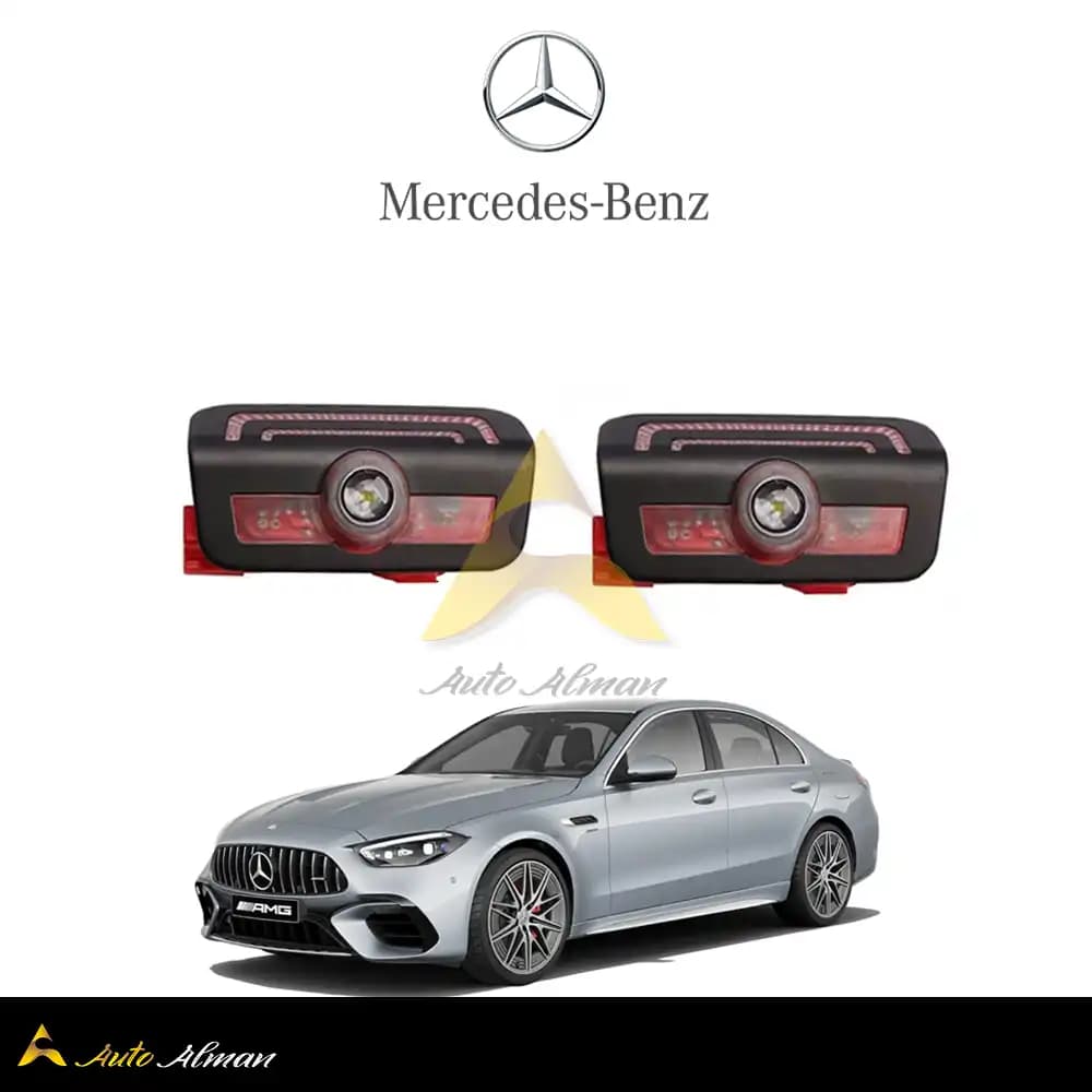 لوگوی زیر درب بنز C200L W206 — تصویر ۵