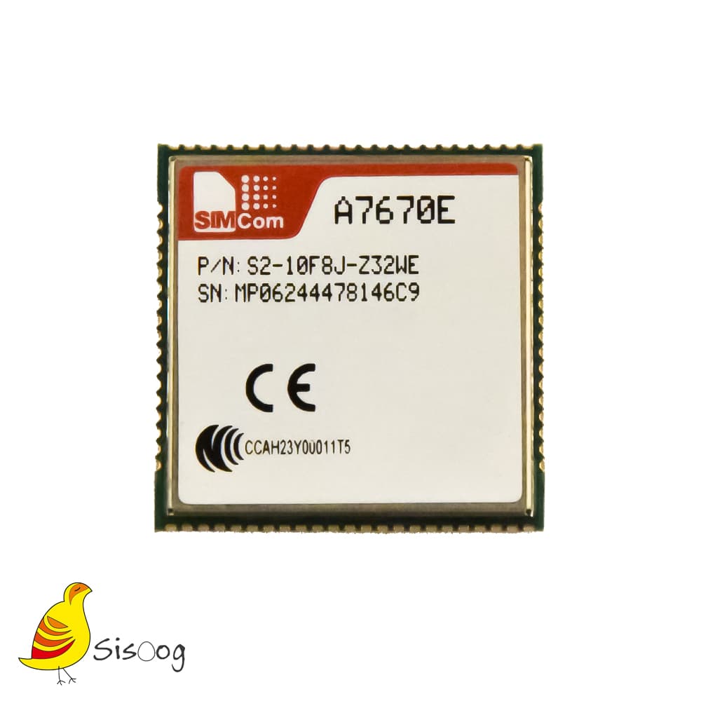 ماژول A7670E-LASA LTE/4G CAT1 سیم کام — تصویر ۳