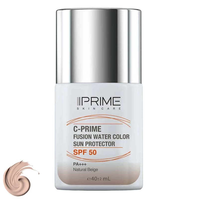 فلوئید ضد آفتاب SPF50 فیوژن واتر پرایم حاوی ویتامین C، بژ طبیعی حجم 40 میلی — تصویر ۴