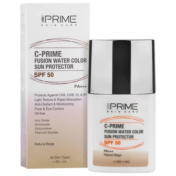 فلوئید ضد آفتاب SPF50 فیوژن واتر پرایم حاوی ویتامین C، بژ طبیعی حجم 40 میلی — تصویر ۳