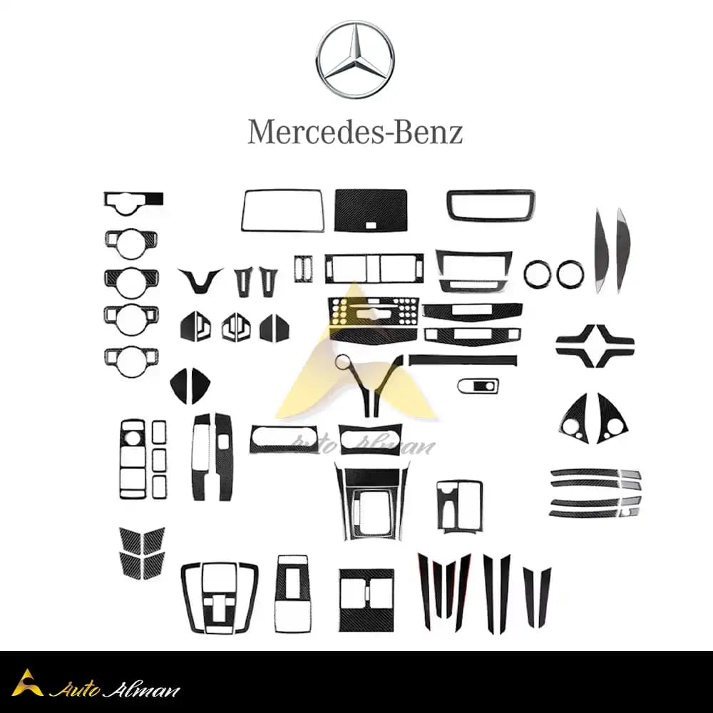 ست تریم کربن داخل کابین بنز C Class — تصویر ۹