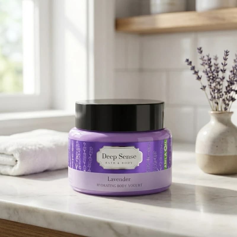 کرم ژل آبرسان بدن (ماست بدن) دیپ سنس مدل Lavender حجم 250 میلی لیتر انواع پوست — تصویر ۸