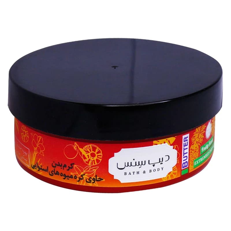 کره بدن (کرم مرطوب کننده بدن) حاوی کره میوه ھای استوایی (تروپیکال) مناسب پوست بسیار خشک 200میل دیپ سنس — تصویر ۳
