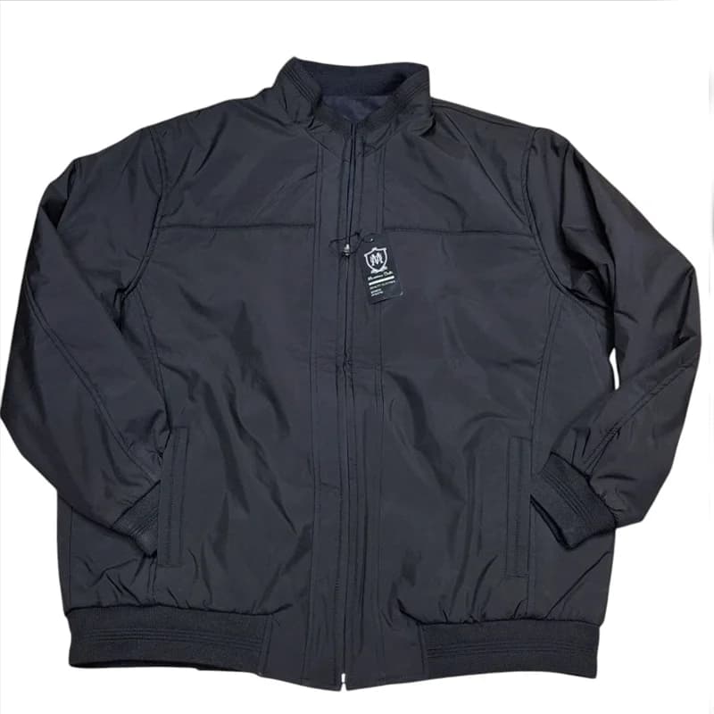 کاپشن بزرگ مردانه دورو سایز ۹XL: مناسب سایز ۶XL تا ۹XL (رنگ مشکی/آبی نفتی) — تصویر ۴