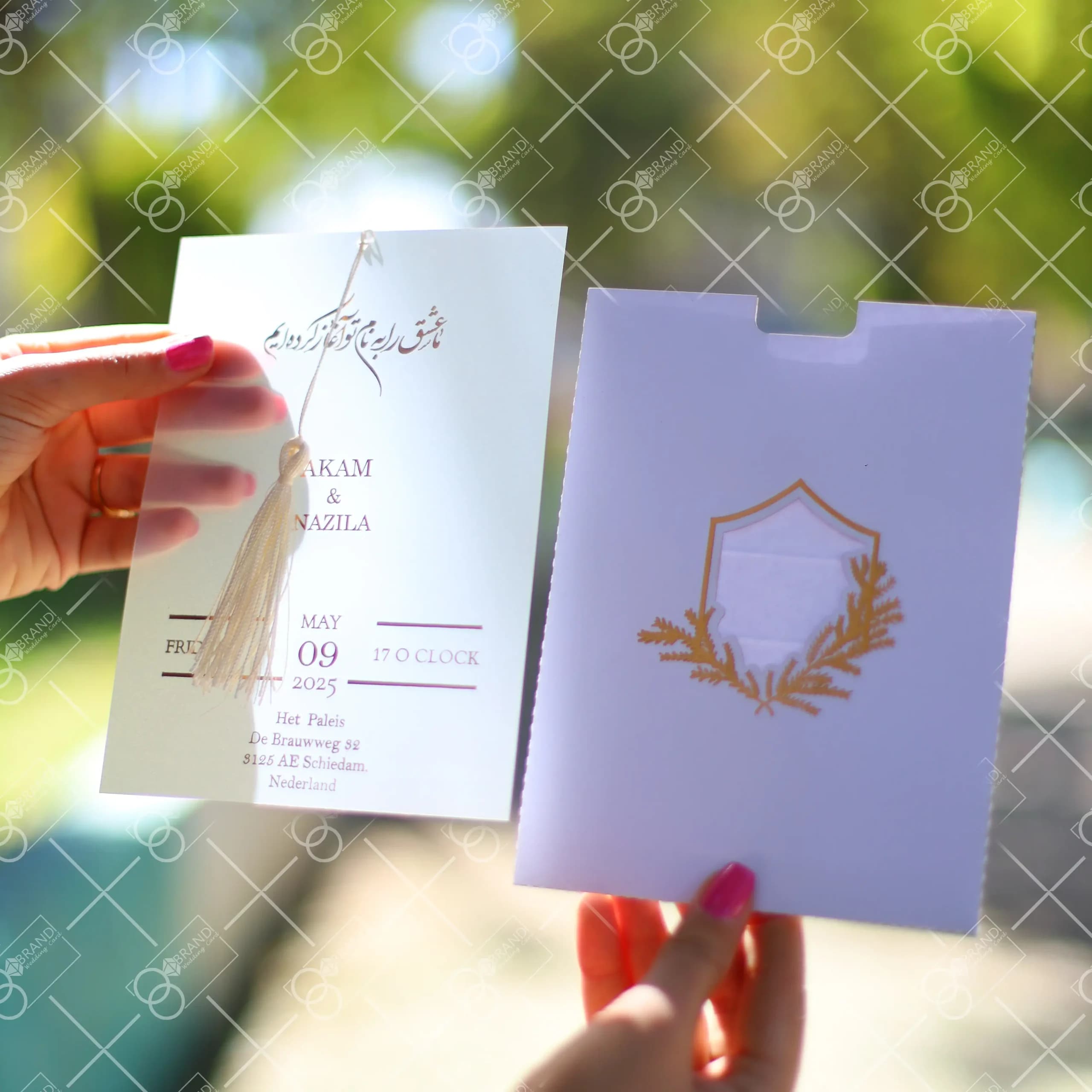 کارت عروسی طلقی مدل Gandom — تصویر ۲