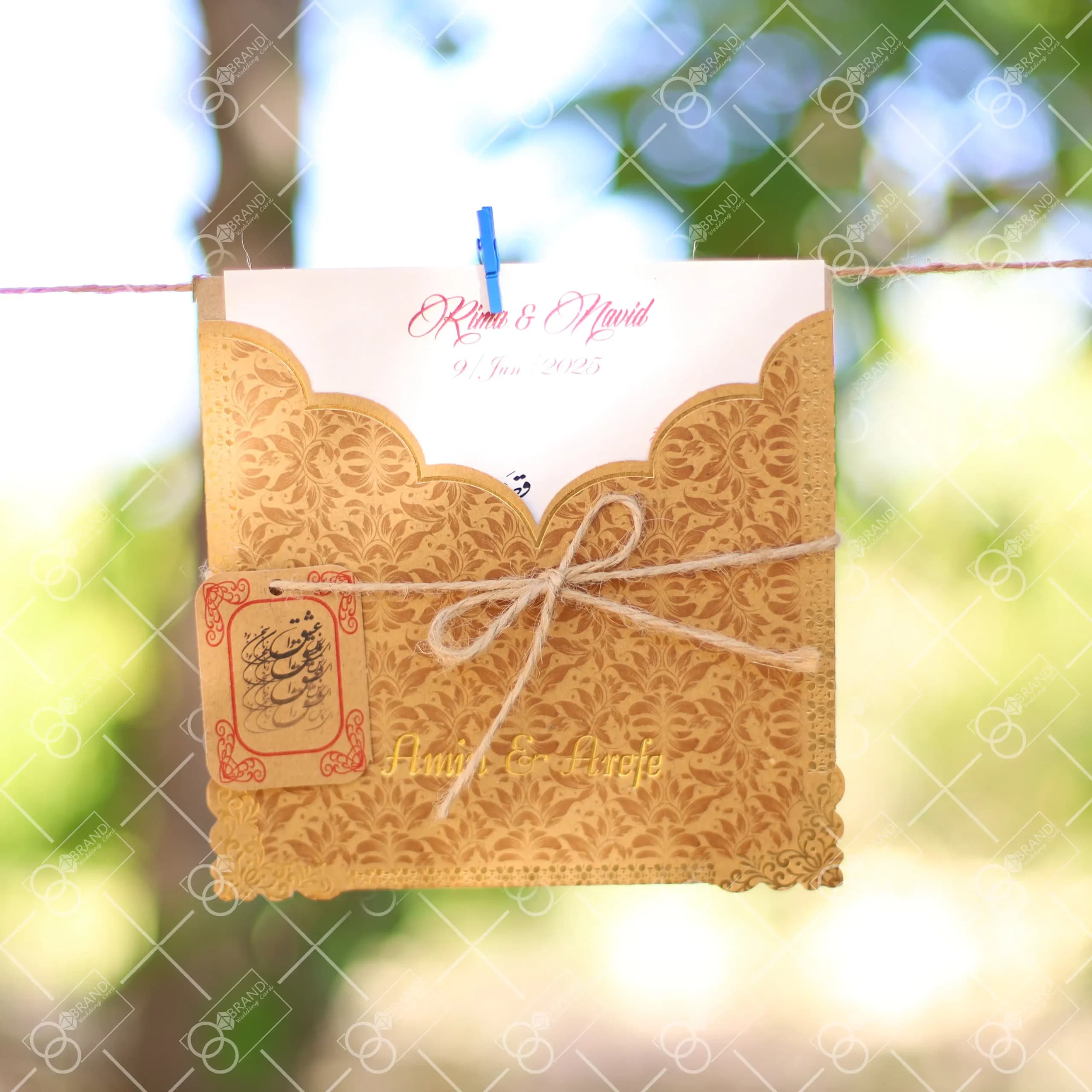 کارت عروسی کرافت مدل Kizhan — تصویر ۴